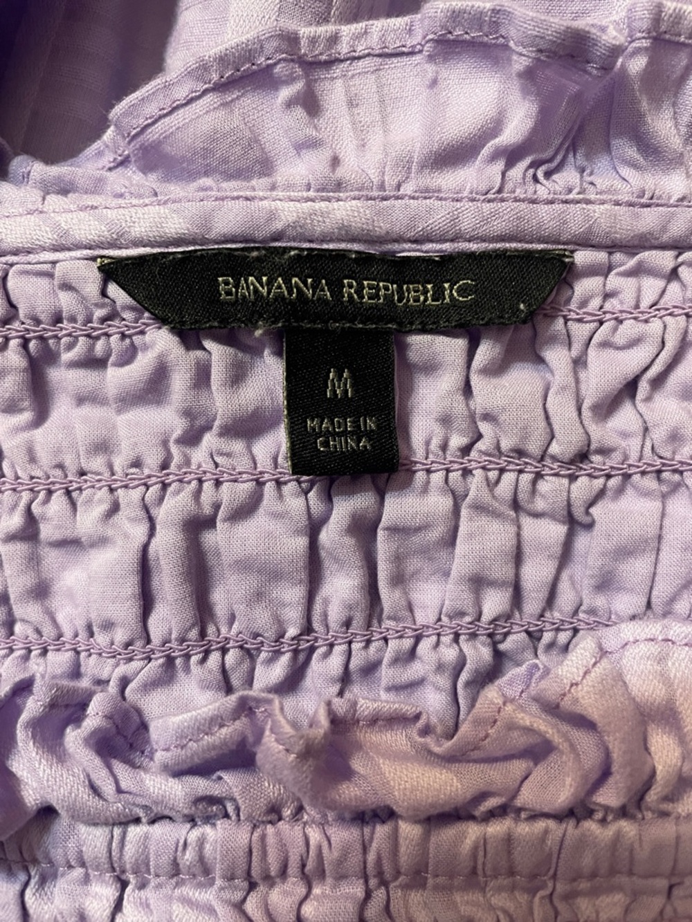 Banana Republic Smocked Ruffle Midi Dress - Lavender - M - Picture 7 of 10